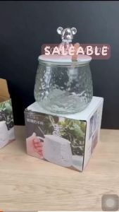 PROMO Gelas Kaca Krystal Gagang Panda 340ml - Gelas Minum Kekinian