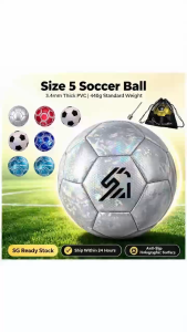 [SG Ready Stock] Size 5 Soccer Ball Professional Football 440g Training Match Ball Outdoor Sports Youth Football