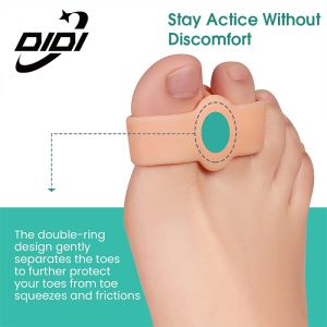 DIDI 1Pair Gel Toe Separators Silicone Bunion Corrector Hallux Valgus Toes Separators Spacers Straighteners Splint