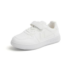 Teacher Approved Kids White Sneakers Breathable Waterproof School Shoes Boys Sports Shoes Girls Flat Shoes Drainage Rubber Sole