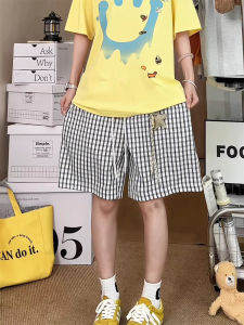 Quần Short Kẻ Caro Mùa Hè Mỏng Thoáng Khí Rộng Rãi Cho Nam Quần Dài Năm Điểm Thường Ngày Thoải Mái Thời Trang Mùa Hè
