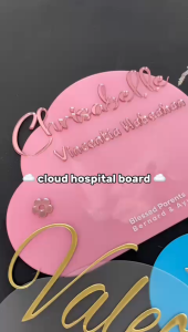 JANKA Cloudy Hospital Board Baby Newborn Model Awan Akrilik Papan Plakat Hiasan Dekorasi Welcome Name Letter Custom Biodata Nama Berat Tinggi Tanggal Lahir Kelahiran Bayi