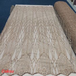 Baru! Tulle bordir payet/bahan kebaya Full payet spenggel Motif elisab
