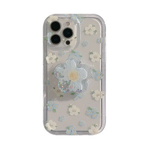 Summer Floral Suitable for Iphone13 Apple 14 Phone Case 11 Simple 14promax Quicksand Holder 12 Transparent