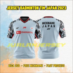 Jersey BADMINTON JAPAN 2023 Free Nama