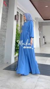 GAMIS WANITA TERBARU 2024 CRINKLE AIRFLOW BUSUI FRIENDLY FULL KANCING DEPAN POLOS