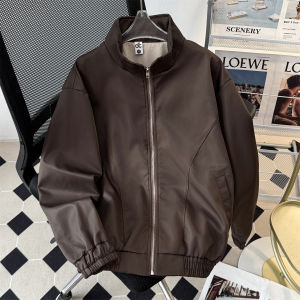 แจ็คเก็ตบุรุษสไตล์นักบินฤดูใบไม้ผลิและฤดูใบไม้ร่วง CleanFit สไตล์อเมริกันหลวมๆ ลายพราง แจ็คเก็ตคอตั้งแบบแยกส่วน