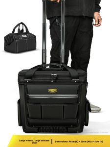 WINHUNT | Large Multi-functional Oxford Cloth Tool Bag with Wheels and Telescoping Handle