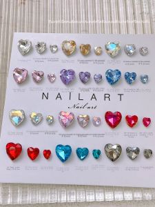 Trang Sức Đá Gắn Móng Tay Trái Tim Siêu Lấp Lánh Đế Nhọn Màu Sắc Màu Hồng Size Nhỏ Pha Lê Mini Trái Tim Kim Cương Mẫu Hot Trên Mạng