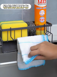 Rak Meniris Air Faucet Drain Rack Sponge Holder Sink Organizer Sponge Towel Soap Dishcloth Drying Rack Rak Sabun Sinki Organizer 沥水架