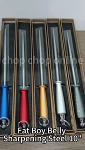 Fat Boy Belly 10" Honing Steel Rod | Batang Asah Pisau Keluli Jerman Professional Sharpening Steel (ASS-10P)