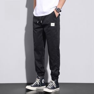 ROMON | Lormen Ice Silk Mens Casual Pants Summer Thin Mesh Quick Dry Sports Loose Elastic Long Trousers Breathable Comfortable Youthful