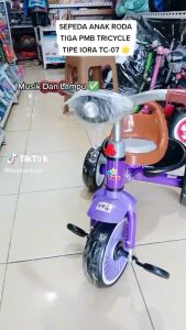 Sepeda Roda Tiga Anak PMB IORA TC07 Musik Lampu Ban EVA Jok Empuk