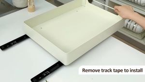 GSLIFE🔥Out-of-the-Box🔥No punching🔥with Slide Rails Kitchen Cabinet pull out Basket  Stainless Steel 304 Spice Rack Multifunctional Pull Basket Snack Box Drawer Storage Box Christmas gifts