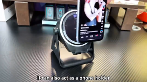 BEST SELLER Wireless Induction Bracket Speaker Phone Stand Adjustable Desktop Holder Portable Audio Amplifier Clear Sound Music Booster Rotatable Support for Smartphone Movie Gaming Video Call Home Office Travel Magic Induction Speaker