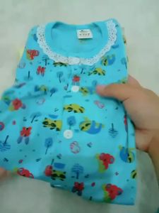 Baju Bayi Perempuan Piyama 3-18 Bulan Full Print Motif Bahan Katun