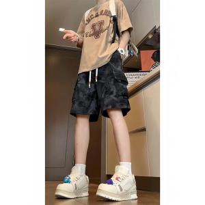 Quần Short Công Sở American Camouflage Thoáng Khí Cho Nam Mùa Hè Quần Đi Biển Rộng Rãi Thể Thao Quần Cạp Vừa