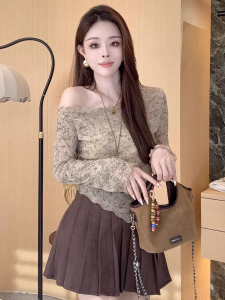 Áo Thun Nữ Tay Dài Họa Tiết Hoa Dáng Rộng Không Đều Thường Ngày Mùa Thu 2025 Áo Thun Dài Tay Thoải Mái Thoáng Khí