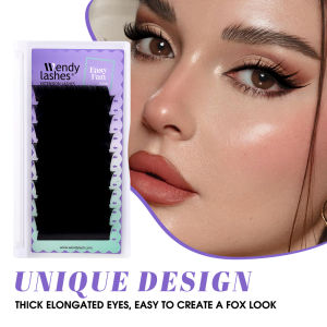 Wendy Lashes 16 Row Camellia Lashes Fox Lashes Extension Soft Easy Fan Lashes Matte Black