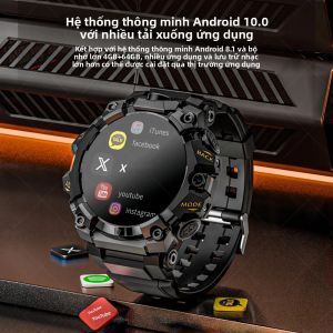 Đồng Hồ Thông Minh Q668 Android 10.0 Phiên Bản 5G Màn Hình AMOLED 1.95 Inch 720x720 Camera Kép 800W GPS WiFi Hỗ Trợ SIM Theo Dõi Sức Khỏe & Giấc Ngủ