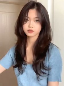 55cm Synthetic U-shaped Layered Long Hair Extension Natural Invisible Hairpiece Wig for Women