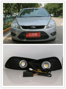LED Fog Lights Assembly For Ford focus 2 MK2 2009 2010 2011 Front Bumper Fog lamp Replacement Angel Eye Daylight Accessories