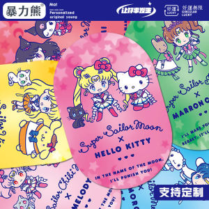 Collaboration Edition Hello Kitty Cartoon Mousepad for Girls Sailor Moon Big Ear Dog Beautiful Young Lady Warrior Design