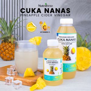 Nutrifrezz - Cuka Nanas Asli With Mother - Diet Detox - Organik Tanpa Campuran - Pineapple Vinegar - Obat Diabetes - Turun Badan