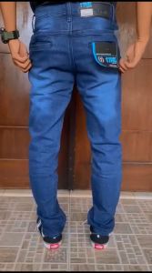 COD - Celana Jeans Kantong Saku Bobok Dalam Paspol Pria Laki2 Lelaki Dewasa Pensil Panjang Slimfit Slimpit Slim fit Stretch Street Strit Karet Melar / Jins / Jean / Cowo / Cowok / Murah Meriah / Distro Bandung / Biru Dongker Tua Dark Blue / Terbaru 2023