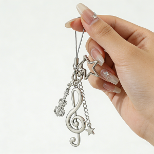 Bandai | Creative Musical Note Violin Keychain Stars Clasp Music Symbol Keyring for Women Handbag Backpack Gifts