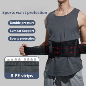 【WJ】Fitness exercise waist support belt Breathable lumbar support belt，Basketball and weightlifting lumbar support belt