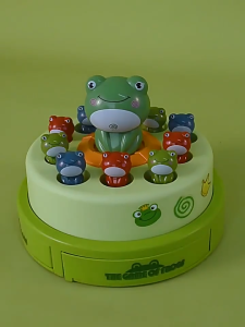 Bouncing Frog Action Toy | Catching the Jumping Frog | Kids Reaction | Rotating Music Toy