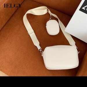 IELGY womens black simple personality three-in-one messenger bag