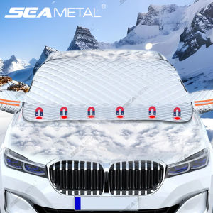 SEAMETAL Car Windshield Snow Cover Winter Waterproof Windscreen Snow Shield Sun Shade Protection Cover Universal for Suv/Sedan