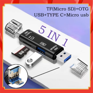 Card Reader 5 in 1 Usb 3.0 Type C / USB / Micro USB SD TF Memory Card Read OTG Adapter