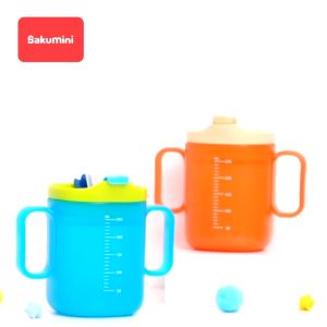 SAKUMINI Training Cup 2IN1 Duckbill Straw Botol Minum Anak Bayi Sedotan Baby Spout Cup