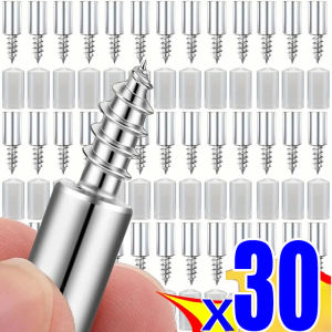 30pcs Nonslip Wardrobe Cabinet Partition Nail / High Quality Book Shelves Laminate Support / Cross Self-tapping Screw with Rubber Sleeve / Wardrobe Shelving Partition Iron Nail