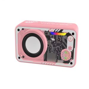 Transparent Mecha V1 Wireless Bluetooth 5.3 Speaker Sound Light Rhythm Subwoofer Stereo Outdoor Portable Speaker Support TF Card