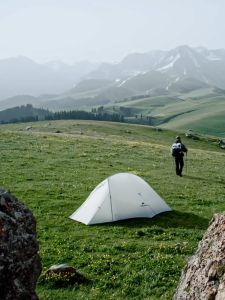 Naturehike Cloud Up UL Tent Portable Ultralight 1-2 Persons Single Double Streamlined Design 15D Nylon Waterproof Camping Backpacking Hiking Tent With Mat Yuksom Pole