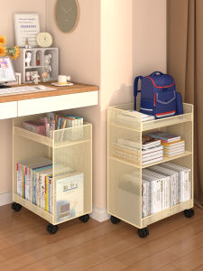 Mobile under Desk Storage Rack Industrial Style Multi Layer Carbon Steel Organizer for Bags Books And Miscellaneous Items