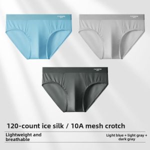 Cool Ice Silk Thin Mens Briefs