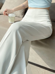 Elegant High Waist Drape Spring Women Trousers