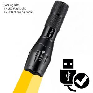 Alonefire | Zoom 2-in-1 Yellow+Orange Light LED Flashlight High Power Torch Outdoor Fishing Camping Hunting Photographic Selfie Fill Light