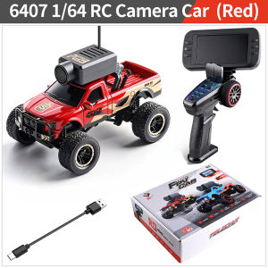 WLtoys 1/64 RC Cars 6407 Camera Monster Truck APP Transmission/Control LED Lights  Speed with Display Compatible with VR Glasses