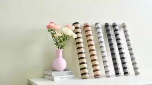 Grid Stripes Peel and Stick Wallpaper Self Adhesive Wall Stickers Wallpapers Home Decor PVC Room Decoration 45cm Sticker