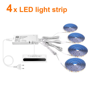 Smart Door Sensor Control 1-5PCS LED Strip Under Cabinet Lights Set Integrated Lighting Auto ON/OFF For Closet Wardrobe Shelf