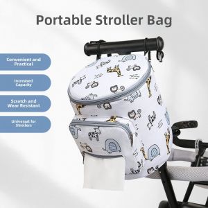 Universal Baby Carrier Bag Child Walking Aid Tricycle Storage Mommy Bag Infant Stroller Bag Fashionable Leisure Canvas Shoulder Bag