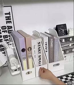 Classy Luxe Desktop Storage Shelf Book Organizer Box Essential Pegboard Style Bookshelf Student Dormitory Office Desk Organizer Pen Holder Box