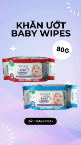 GIÁ SỈ 10 gói Khăn ướt WIPES 80g XANH Khăn giấy ướt không mùi an toàn cho bé giá sỉ KHÔNG CỒN CÓ THỂ DÙNG CHO BÉ.