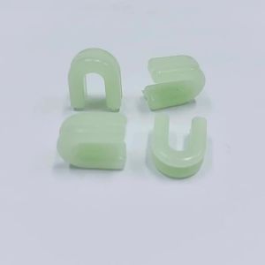 Glow Vinyl Thimbles 11.5mmx10mm 50Pcs Fishing Luminous U-ring Protection Line Anti-tangle Connector Accessories Fishing Tackle